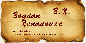 Bogdan Nenadović vizit kartica